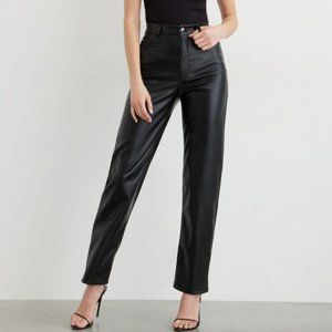 Dynamite  Gisele Faux Leather Straight Pants